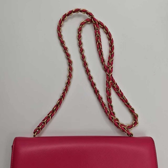 Salvatore Ferragamo Fuchsia Crossbody Bag with Gold Accents - Picture 12 of 12